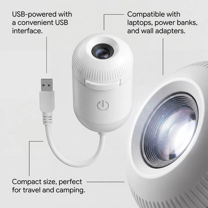 2-in-1 Galaxy Projector Night Light