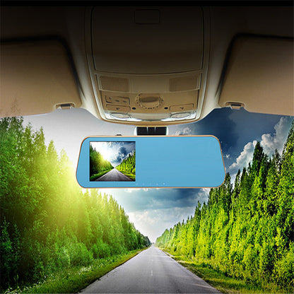 4.2" Rearview Mirror Driving Recorder – 1080P HD Dash Camera with 140° Wide-Angle Lens & TF Card Support