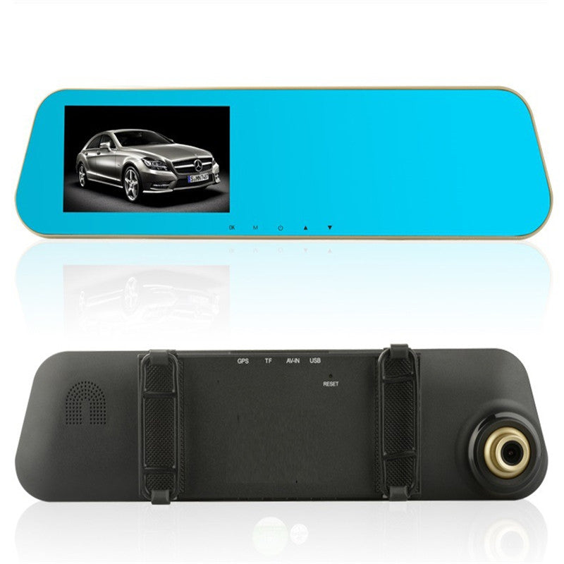 4.2" Rearview Mirror Driving Recorder – 1080P HD Dash Camera with 140° Wide-Angle Lens & TF Card Support
