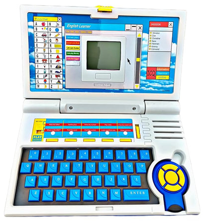 Kids English Learning Laptop – 20 Educational Activities with Letters, Numbers, Words, Music & Interactive Mouse