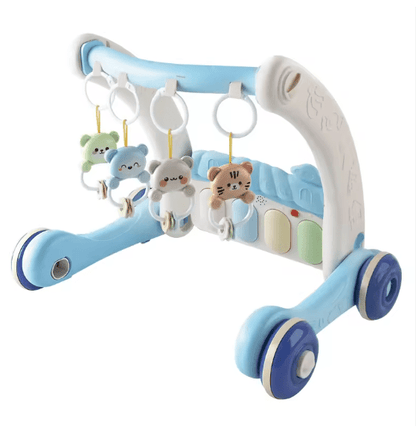 2-in-1 Baby Gym & Walker – Interactive Activity Play Mat with Music, Lights & Hanging Toys for Infants