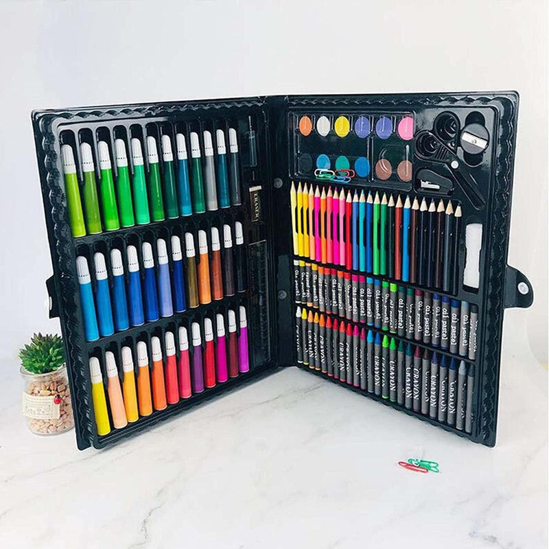Kubeixiong Corner 150-Piece Kids Art Set – Complete Drawing, Coloring & Painting Kit with Portable Carry Case