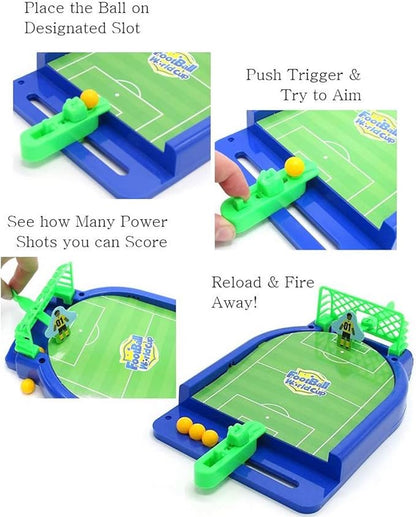 LORDEX Football Flick Game – Mini Tabletop Soccer Game with Launcher, Goalkeeper & Football for Kids