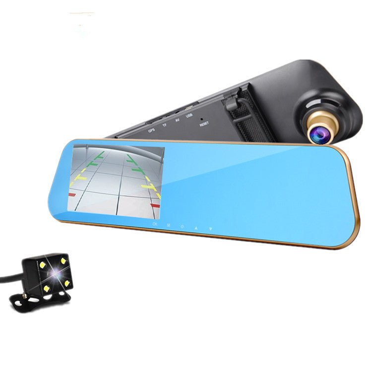 4.2" Rearview Mirror Driving Recorder – 1080P HD Dash Camera with 140° Wide-Angle Lens & TF Card Support